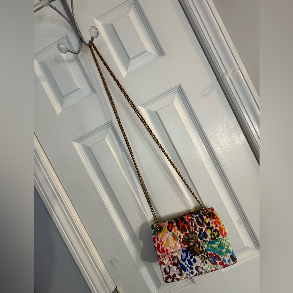 Kurt Geiger London Velvet Mini Brixton Crossbody Bag Quilted Multi-colored NWT - Picture 9 of 12